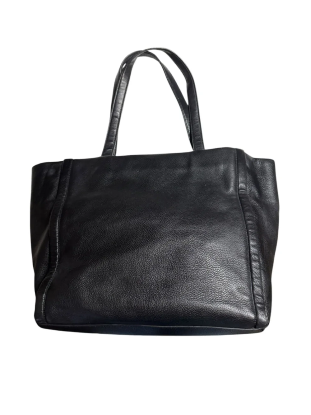 Kate Spade Soft Pebble Leather Black and Beige Bow Tote Bag